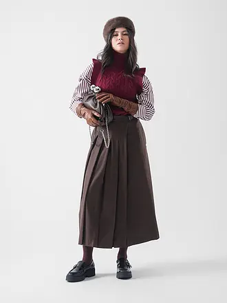 OROBLU | Kniestrümpfe TWEED 40 nearly black | braun